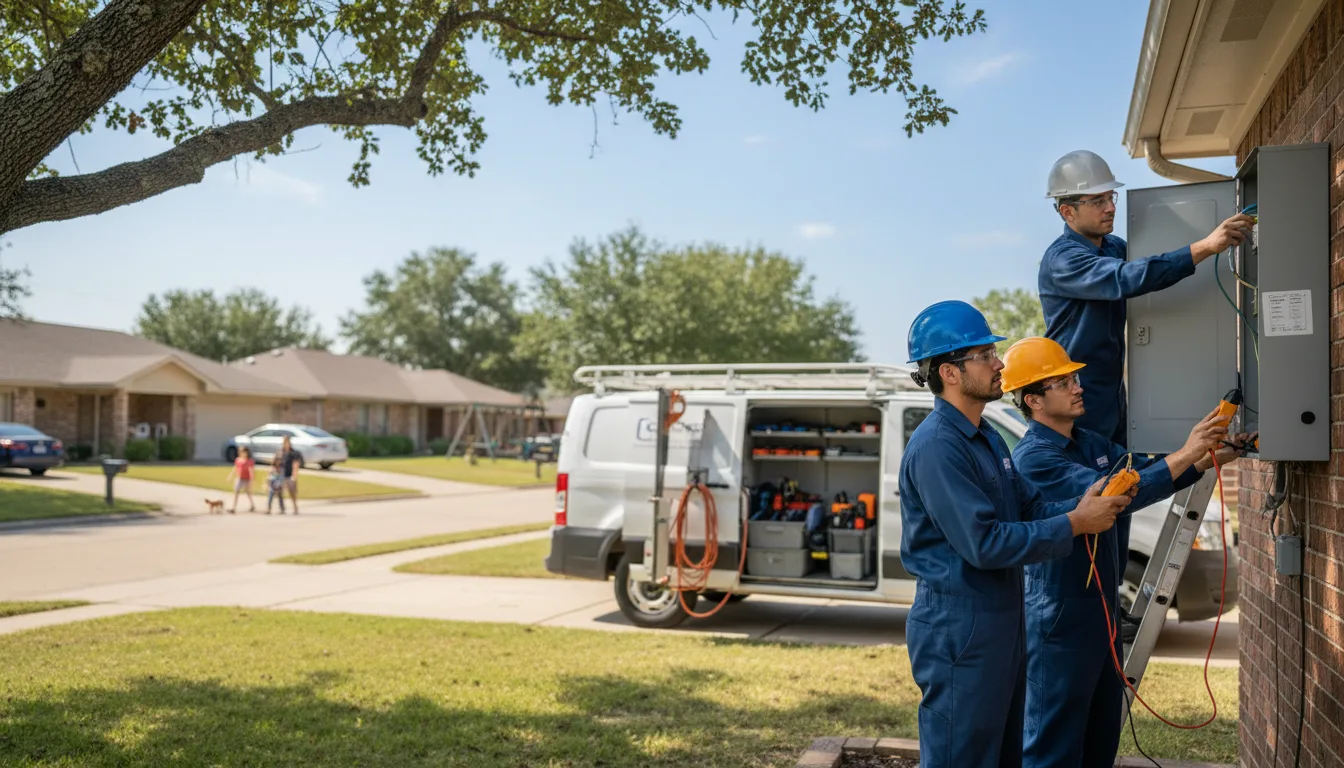Certified electrician providing emergency electrical services in Mount Vernon, TX